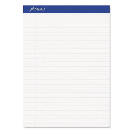Ampad White Narrow Rule Pad Perforated Size, Pk12 20-322